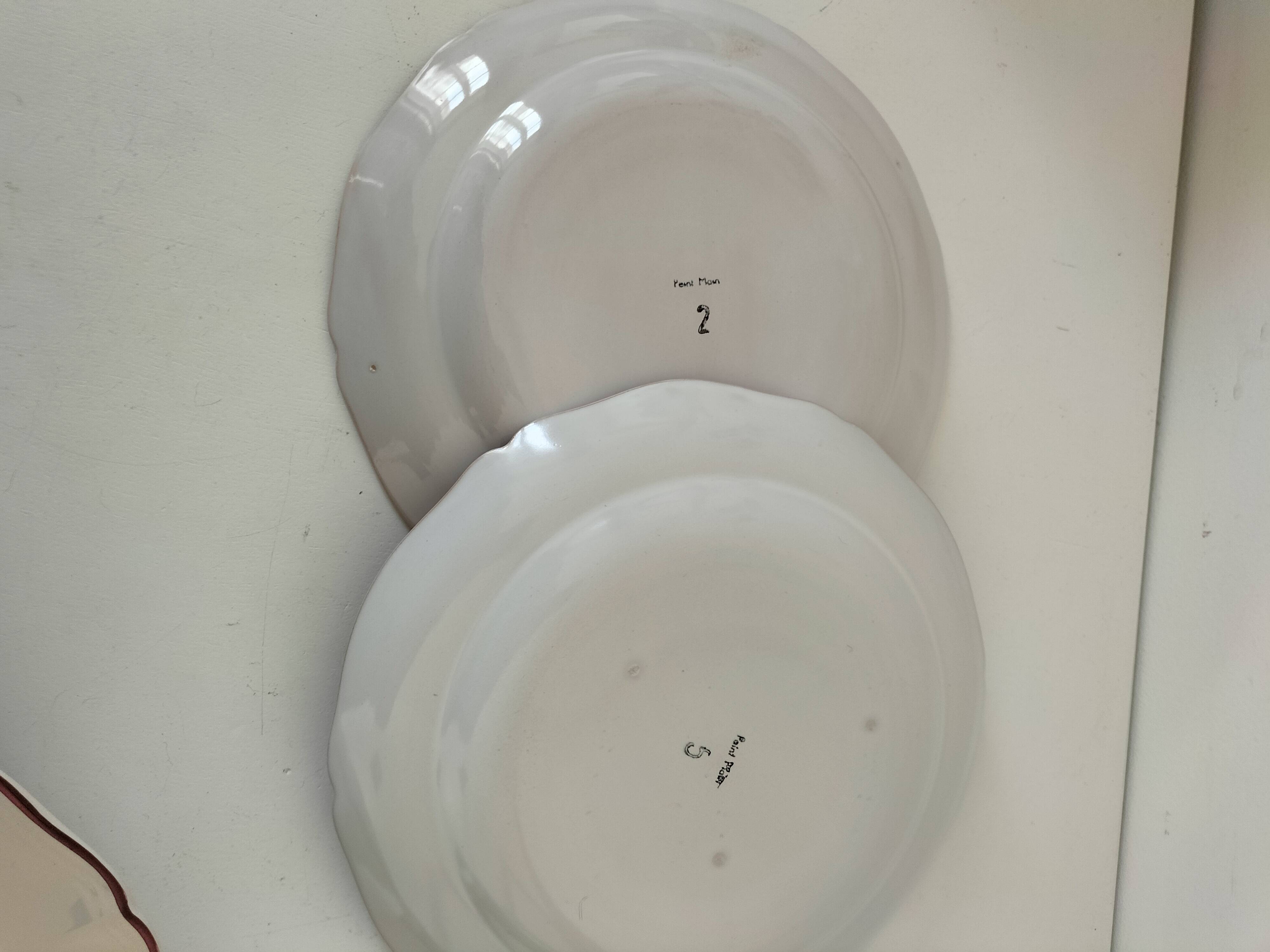 12 antique floral plates bistro & guest table style