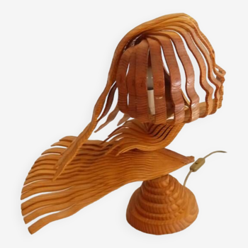 Anthropomorphic wooden lamp 1980