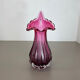 Multi-color pink floral Murano glass Sommerso vase italy, 1970s