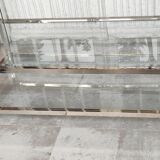 Gold metal design coffee table and beveled glass top