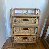 Rattan and bamboo dresser