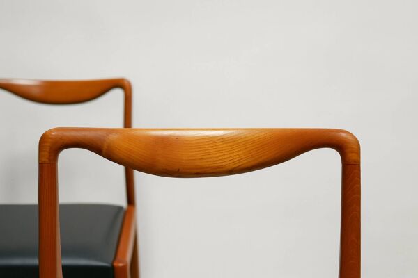 Lot de 4 chaises scandinaves vintage en bois — Années 60 — Style danois