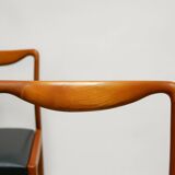 Lot de 4 chaises scandinaves vintage en bois — Années 60 — Style danois