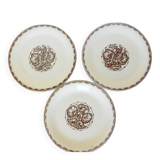 3 flat plates from Sarreguemines model Argonne 210734