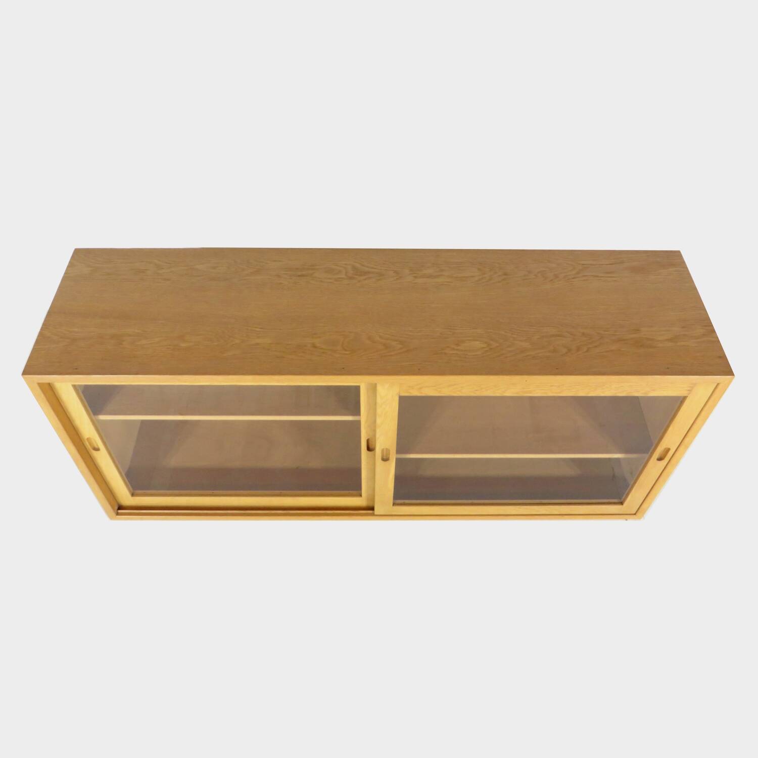 Danish mid century display bookcase cabinet in oak by Børge Mogensen, 1960s