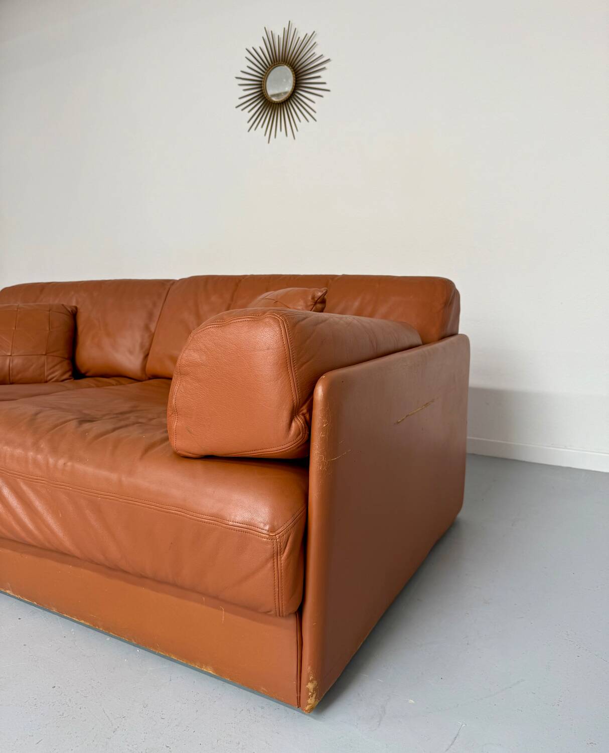 DESEDE ds 76 vintage design camel leather 2-seater sofa