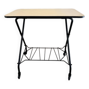 Metal serving trolley