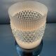 Vintage tactile lamp chrome and molded glass 80s