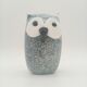 Vintage Scandinavian Glass Owl Statuette Denmark Sulphur 70s 80s