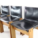 Set of four Italian design dining chairs by Afra & Tobia Scarpa for Molteni