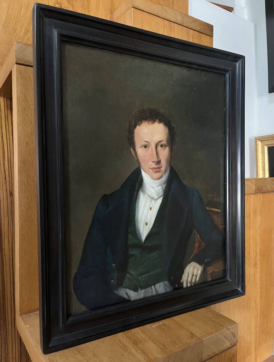 Marcel Antoine Verdier (1817-1856) Portrait of a Young Man, 1835, oil on canvas signed