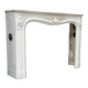 Cheminée de style Louis XV en marbre blanc de Thassos vers 1880