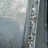 Silver metal serving tray