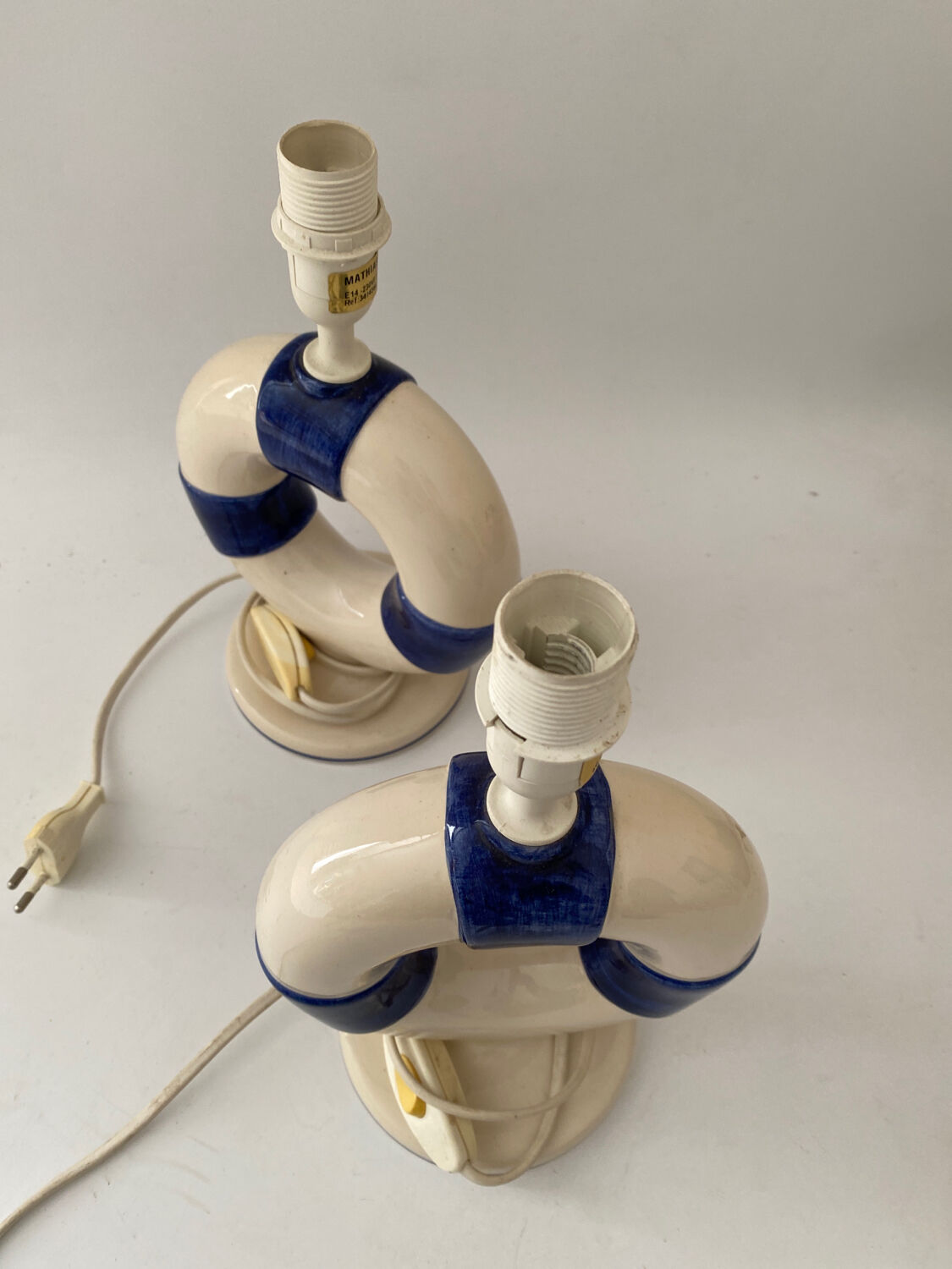Pair of marine lamps foot