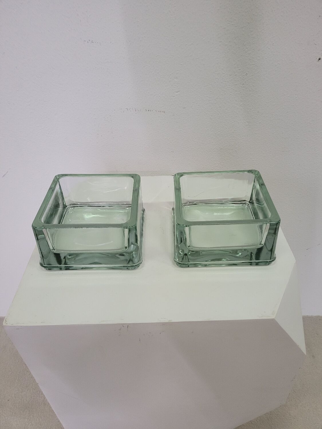 Pair of Lumax glass pockets or ashtrays from the 1960s