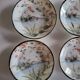 Series of 10 Fine Porcelain Cups and Saucers with Japanese Decor