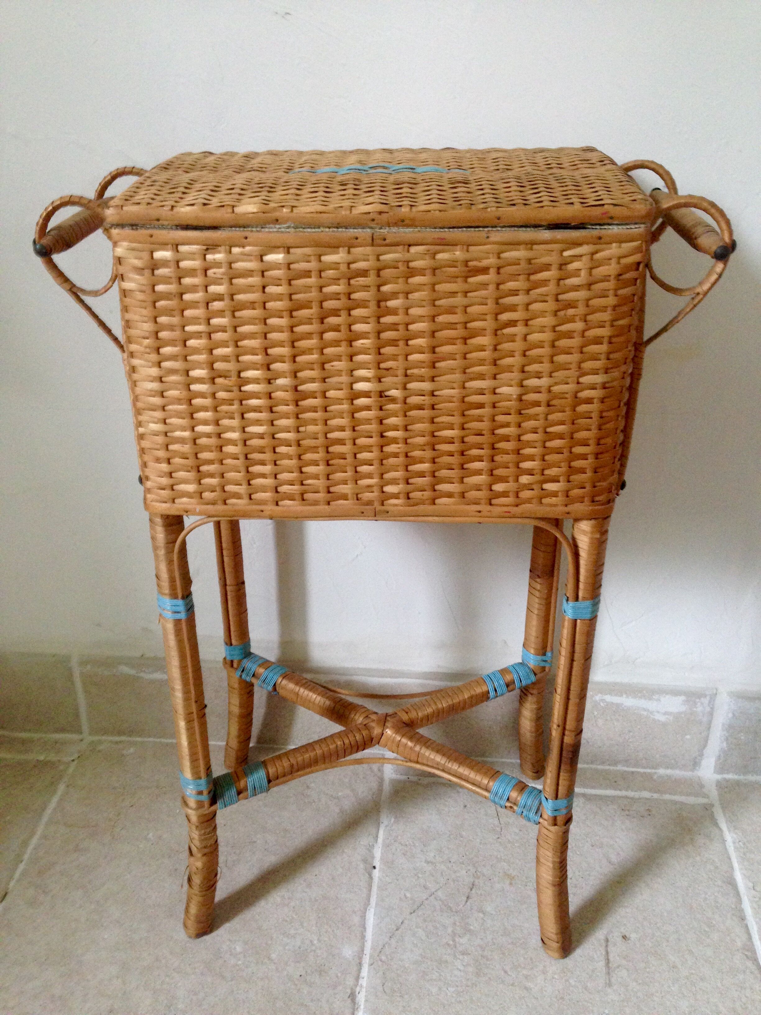 Sewing wicker basket