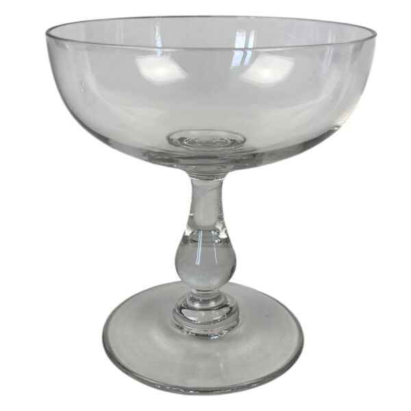 4 coupes à champagne Baccarat cristal uni forme gondole