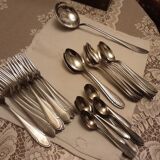 Silver metal cutlery ercuis art deco
