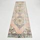 Tapis persan saumon et crème, 82 x 307 cm