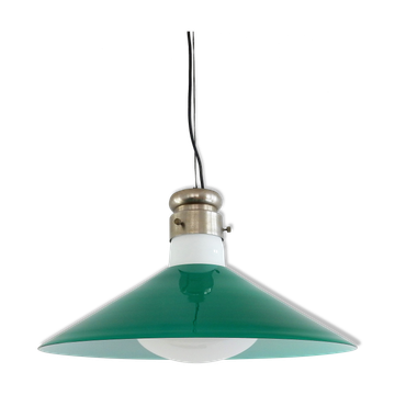Suspension en verre Murano vert par Alessandro Pianon, pour Vistosi, Italie années 1960