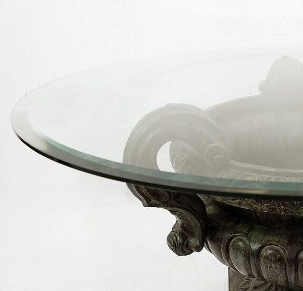 Console/table Medici en terre cuite. Italie - années 1970