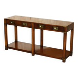 Kennedy Harrods military campaign console with two drawers