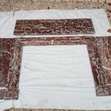 Fireplace in red marble from Languedoc