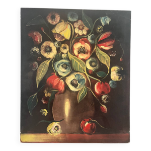 Bouquet de fleurs, huile