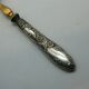 Cream Strawberry Scoop Art Nouveau floral decoration - Minerva filled silver handle Condition: --