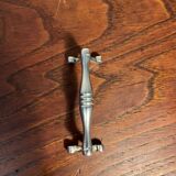 Silver metal knife cutlery holder, 80s design