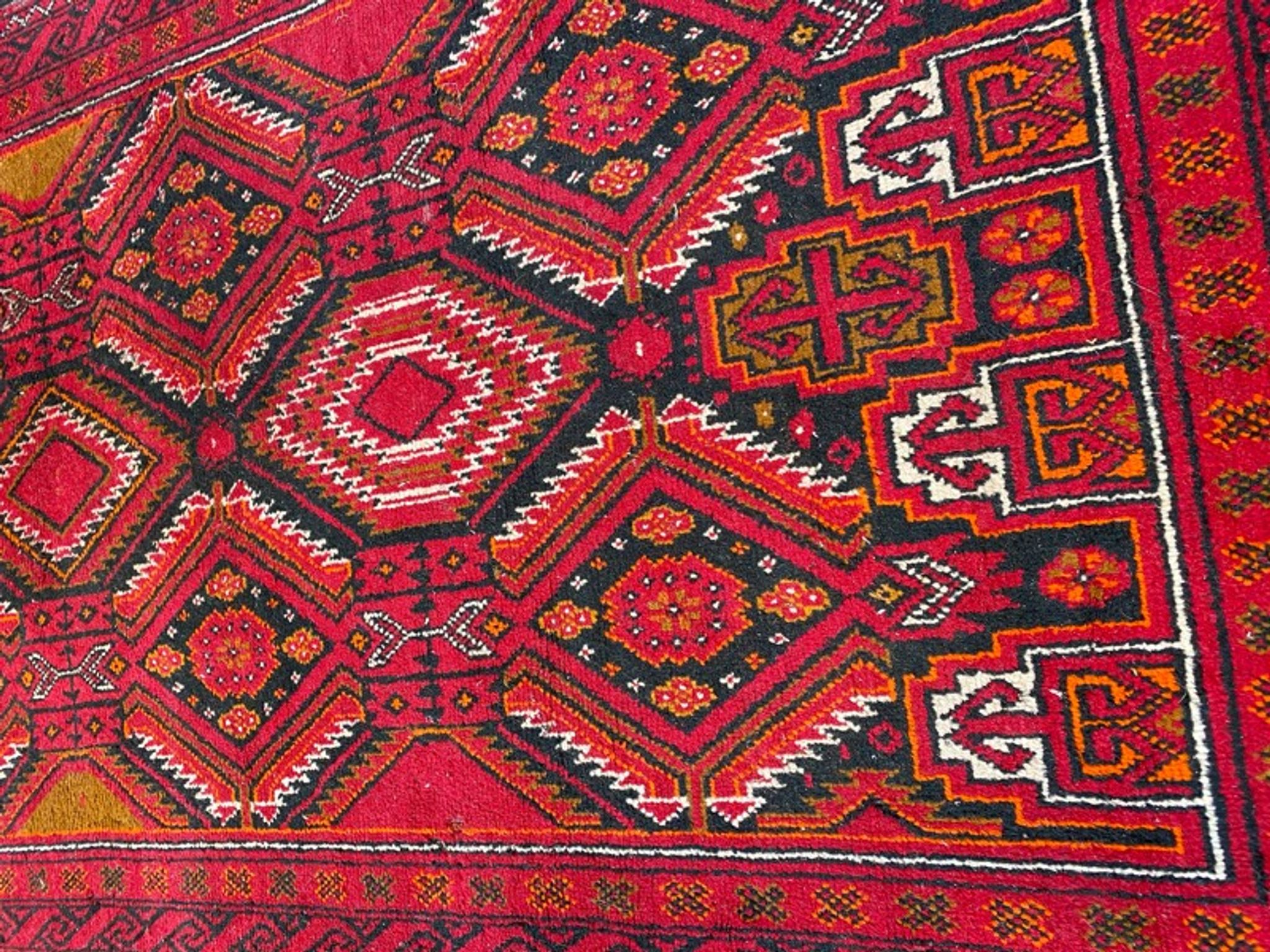 Belutch persian carpet 100x216 cm