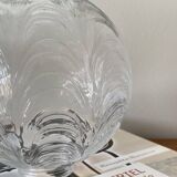 Old transparent glass globe for wall lamp chandelier.