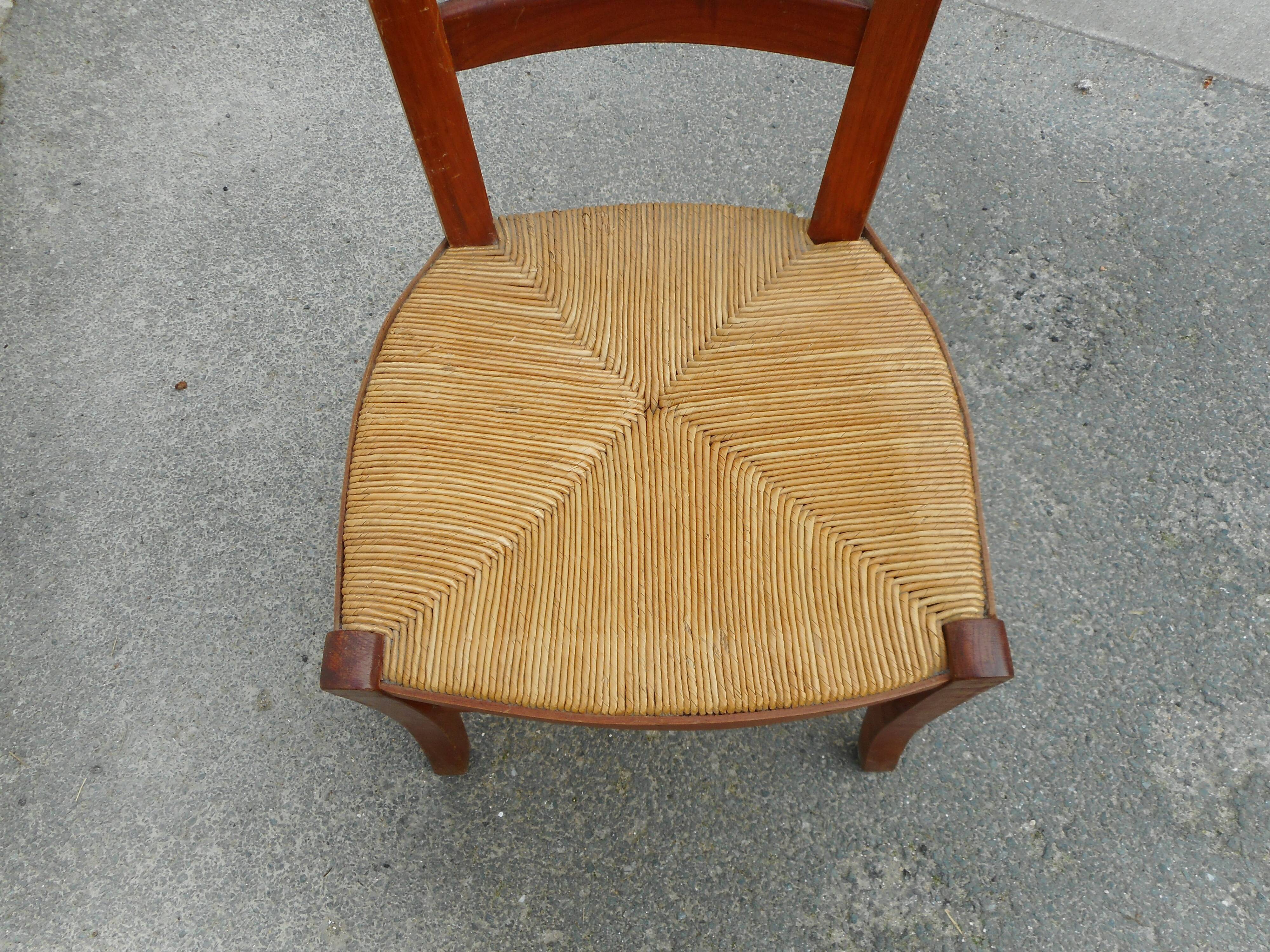 Wooden and straw nurse's chair