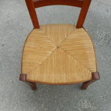 Wooden and straw nurse's chair