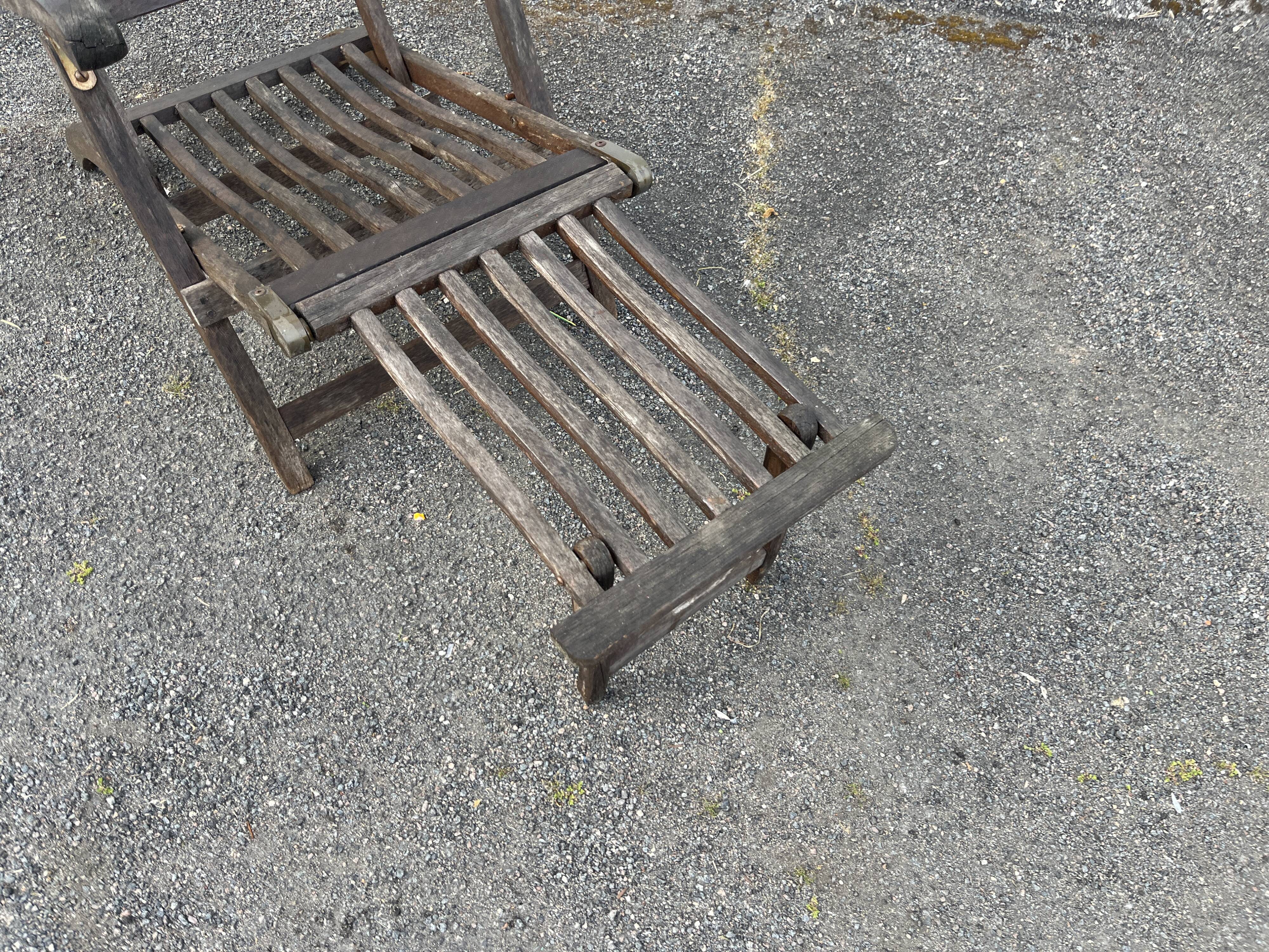 Teak folding steamer deckchair Scan Design - colonial liner style