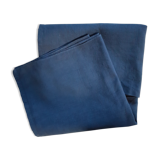 Long linen cotton tablecloth dyed in indigo