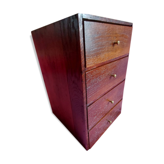 Pretty little 4-drawer wooden cabinet from the 1940s