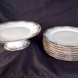 Limoges porcelain dessert service for 12 people, Jean Boyer and Nardon Lafarge (1920 - 1934)