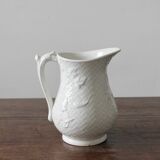 Digoin Sarreguemines 19th century earthenware pitcher in slip