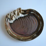 Flamed stoneware dish