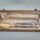 Sterling silver and ivorine salad servers