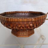 Cup / basket ikebana japan bamboo braided XXth