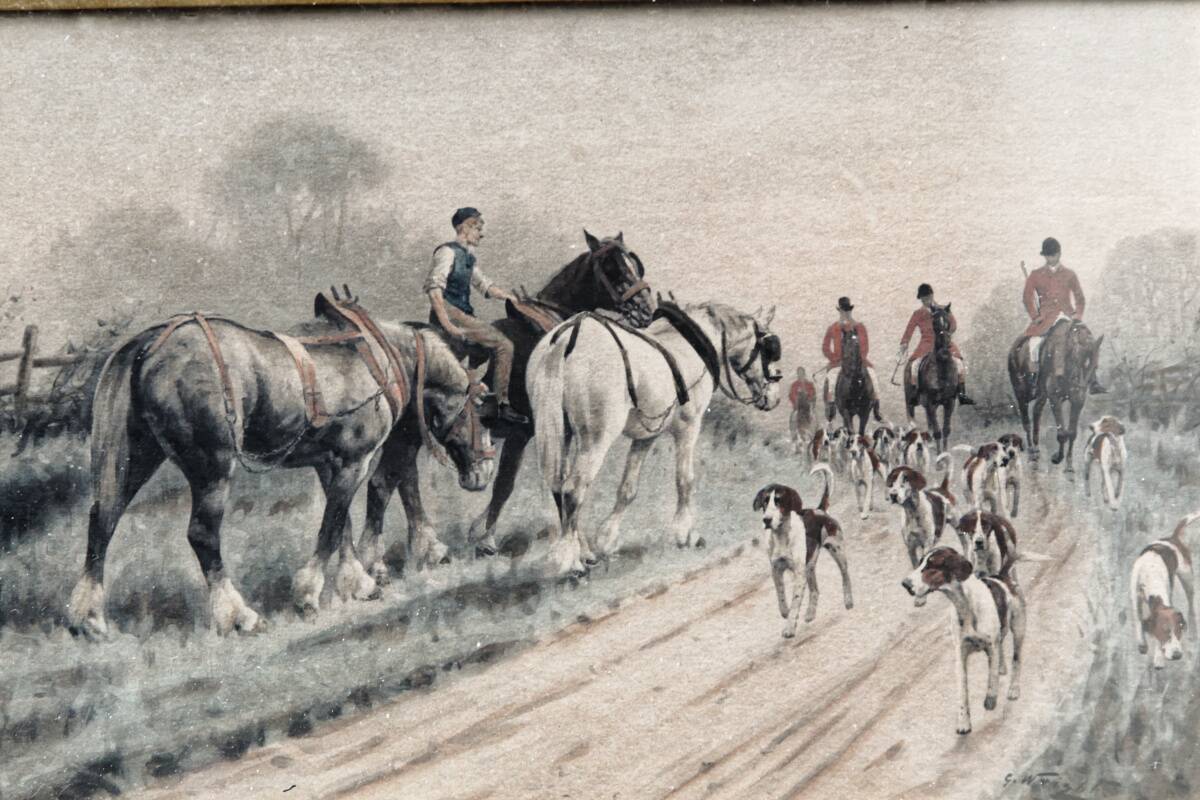 Watercolor hunting, Georges Wright