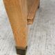 Art Deco extendable dining table renovated in raw oak and marquetry 220