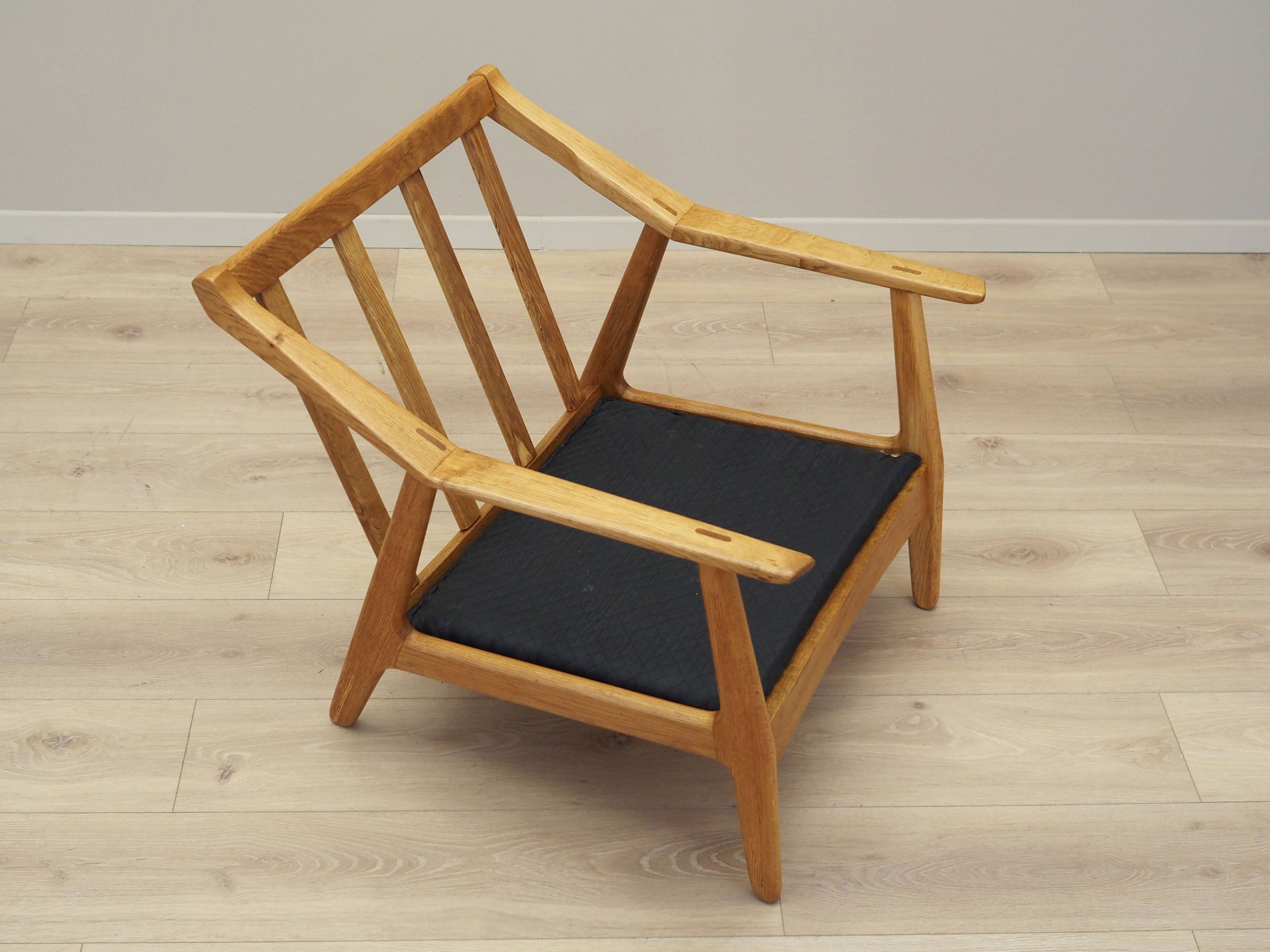 Oak armchair, Danish design, 1960s, designer: H. Brockmann Petersen, production: Randers Møbelfabrik