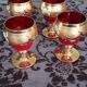 Verres rouges, dorés
