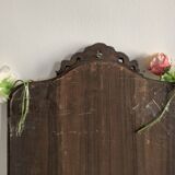 Napoleon III mirror in black wood with pediment