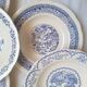 Assiettes creuses bleues paysage