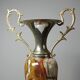 Large decorative onyx and gold metal cassolette, Italy 1960s-70s.